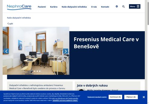 Zobrazit webové stránky Dialyzační středisko s nefrologickou ambulancí Fresenius Medical Care Benešov