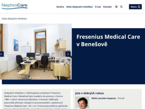 Dialyzační středisko s nefrologickou ambulancí Fresenius Medical Care Benešov