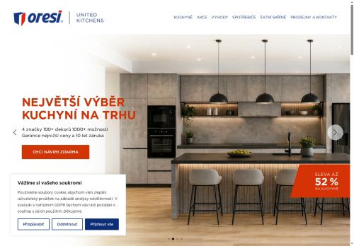 Zobrazit webové stránky Kuchyně Oresi