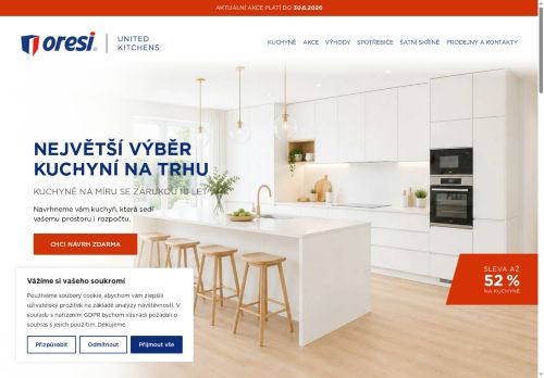 Zobrazit webové stránky Kuchyně Oresi