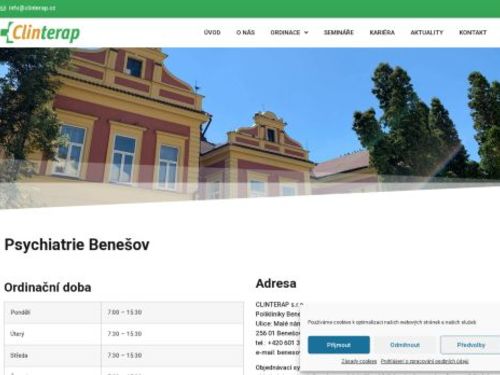 Psychiatrie CLINTERAP Benešov - MUDr. Yvona Hendrychová