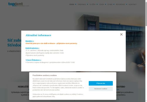 Zobrazit webové stránky TopDent - centrum stomatologické péče Nymburk