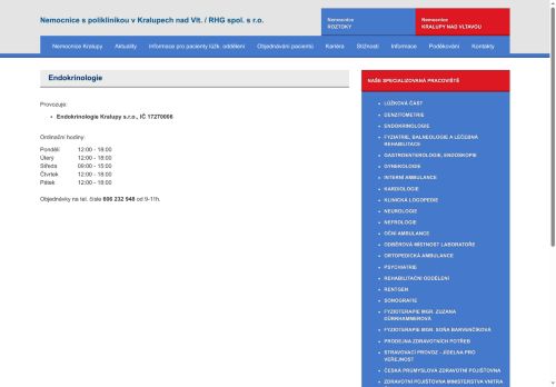 Zobrazit webové stránky Endokrinologie - MUDr. Petr Nový