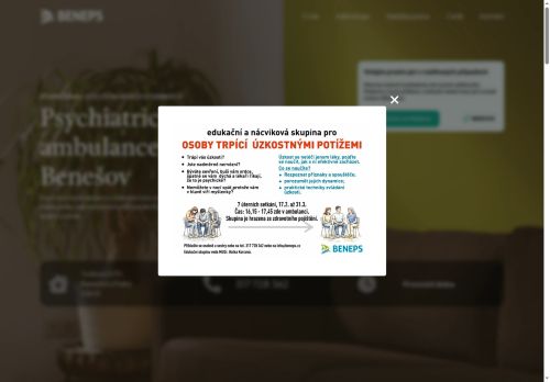 Zobrazit webové stránky Psychiatrická ambulance BENEPS - MUDr. Katarína Hánělová, MUDr. Halka Korcová, MUDr. Zuzana Řeřichová