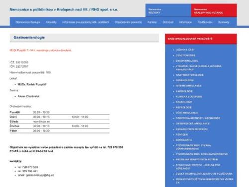 Gastroenterologie - MUDr. Radek Pospíšil