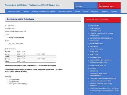 Gastroenterologie - MUDr. Radek Pospíšil
