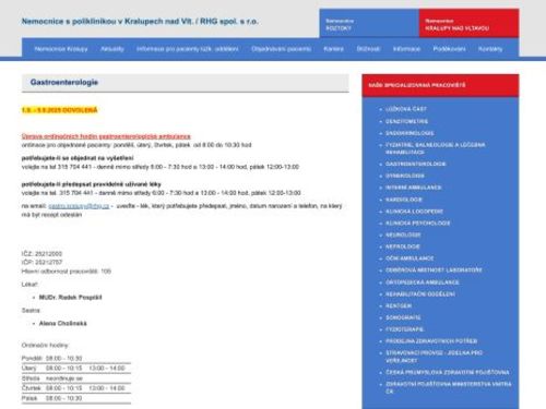 Gastroenterologie - MUDr. Radek Pospíšil