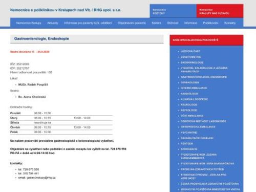 Gastroenterologie - MUDr. Radek Pospíšil