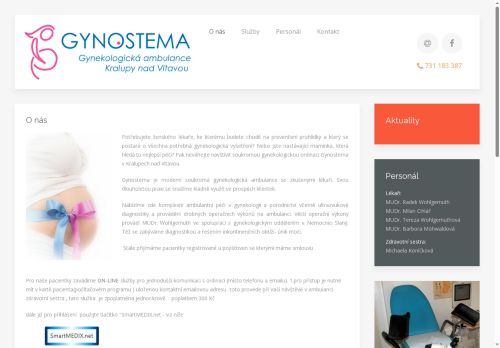 Zobrazit webové stránky Gynekologie GYNOSTEMA - MUDr. Radek Wohlgemuth, MUDr. Milan Cihlář, MUDr.Tereza Wohlgemuthová
