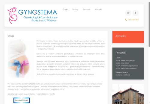 Zobrazit webové stránky Gynekologie GYNOSTEMA - MUDr. Radek Wohlgemuth, MUDr. Milan Cihlář, MUDr.Tereza Wohlgemuthová