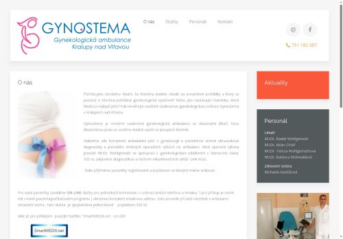 Zobrazit webové stránky Gynekologie GYNOSTEMA - MUDr. Radek Wohlgemuth, MUDr. Milan Cihlář, MUDr.Tereza Wohlgemuthová