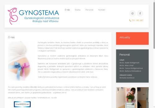 Zobrazit webové stránky Gynekologie GYNOSTEMA - MUDr. Radek Wohlgemuth, MUDr. Milan Cihlář, MUDr.Tereza Wohlgemuthová