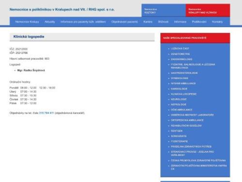 Klinická logopedie - Mgr. Radka Šnýdrová