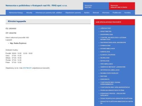 Klinická logopedie - Mgr. Radka Šnýdrová