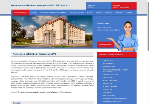 Zobrazit webové stránky Nemocnice s poliklinikou v Kralupech nad Vltavou