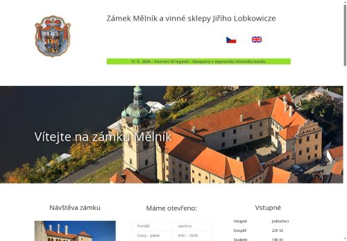 Zobrazit webové stránky Zámek Mělník a vinné sklepy Jiřího Lobkowicze
