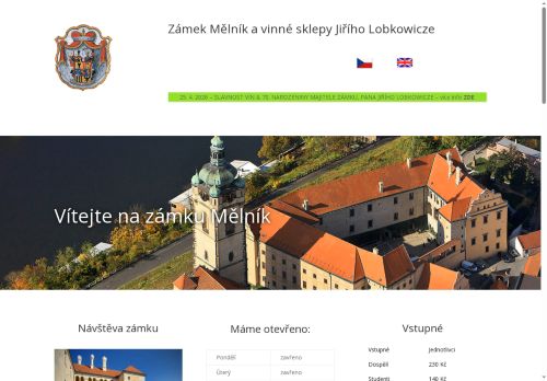 Zobrazit webové stránky Zámek Mělník a vinné sklepy Jiřího Lobkowicze