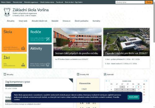 Zobrazit webové stránky Základní škola Vorlina Vlašim