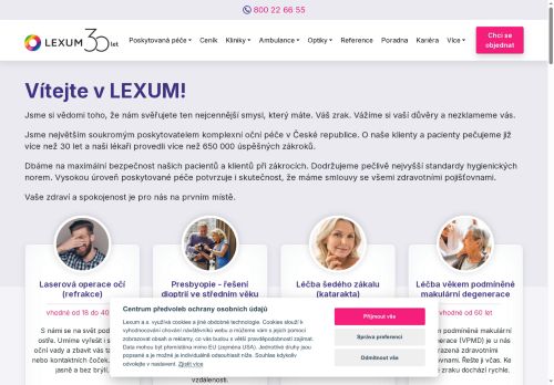 Zobrazit webové stránky Oční ambulance Lexum - MUDr. Martina Jurková