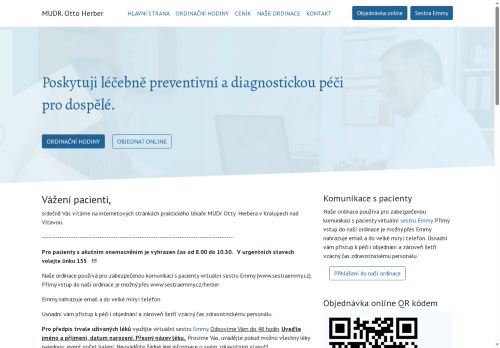 Zobrazit webové stránky Praktický lékař pro dospělé - MUDr. Otto Herber