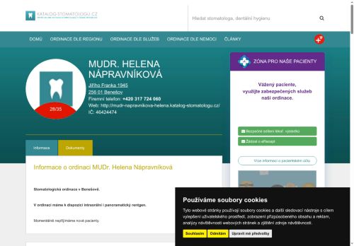 Zobrazit webové stránky Zubní ordinace - MUDr. Helena Nápravníková, MDDr. Michal Nápravník