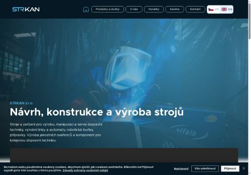 Webové stránky STRKAN s.r.o., Město Touškov