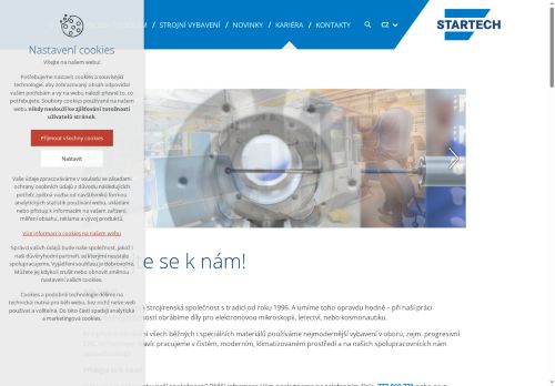 Webové stránky STARTECH spol. s r.o., Rosice