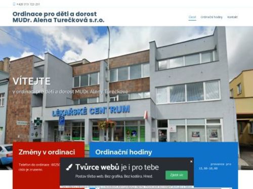 Praktický lékař pro děti a dorost - MUDr. Alena Turečková