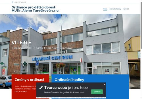 Zobrazit webové stránky Praktický lékař pro děti a dorost - MUDr. Alena Turečková
