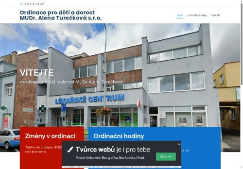 Zobrazit webové stránky Praktický lékař pro děti a dorost - MUDr. Alena Turečková