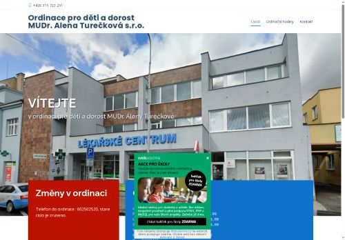 Zobrazit webové stránky Praktický lékař pro děti a dorost - MUDr. Alena Turečková