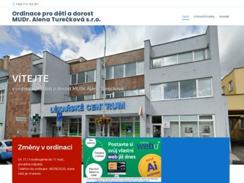 Praktický lékař pro děti a dorost - MUDr. Alena Turečková