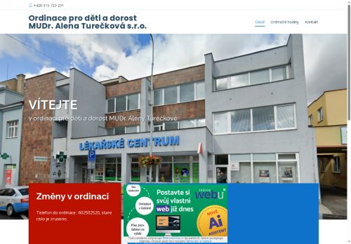 Zobrazit webové stránky Praktický lékař pro děti a dorost - MUDr. Alena Turečková