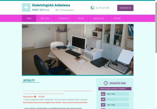 Zobrazit webové stránky Diabetologická ambulance DIABET HELP s.r.o. - MUDr. Romana Urbanová