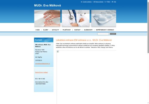 Zobrazit webové stránky Praktický lékař pro dospělé - MUDr. Eva Málková