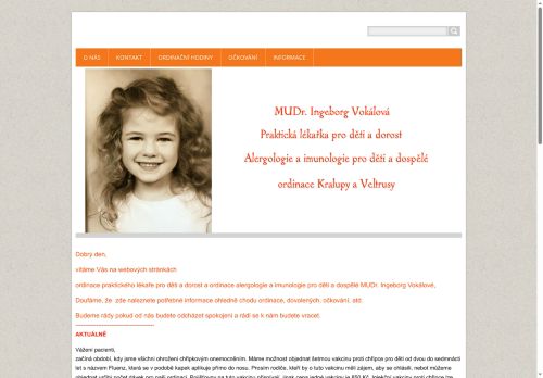 Zobrazit webové stránky Praktický lékař pro děti a dorost a alergologie a imunologie pro děti a dospělé - MUDr. Ingeborg Vokálová, MUDr. Ivana Divišová
