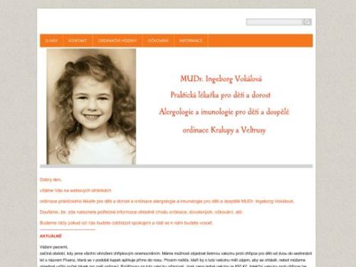 Praktický lékař pro děti a dorost a alergologie a imunologie pro děti a dospělé - MUDr. Ingeborg Vokálová