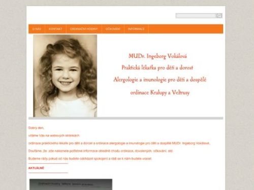 Praktický lékař pro děti a dorost a alergologie a imunologie pro děti a dospělé - MUDr. Ingeborg Vokálová