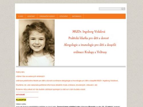 Praktický lékař pro děti a dorost a alergologie a imunologie pro děti a dospělé - MUDr. Ingeborg Vokálová