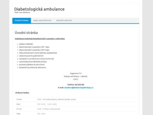 Diabetologická ambulance - MUDr. Hana Šťástková