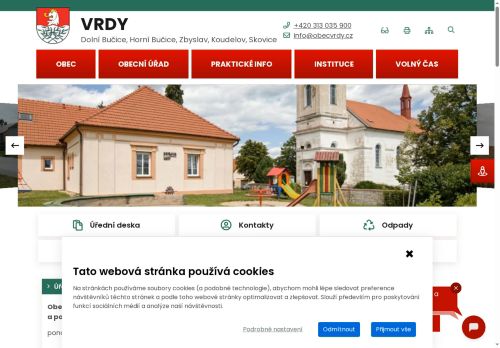 Webové stránky Technické služby Vrdy, Vrdy