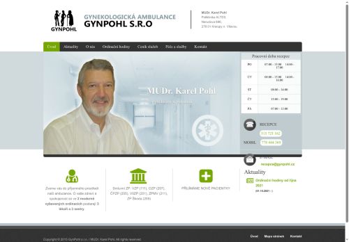 Zobrazit webové stránky Gynekologická ambulance GynPohl - MUDr. Karel Pohl