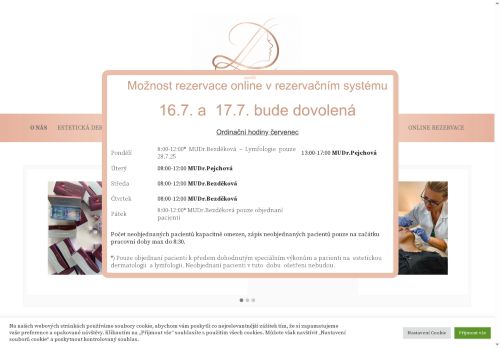 Zobrazit webové stránky Kožní ordinace - MUDr. Lucie Bezděková