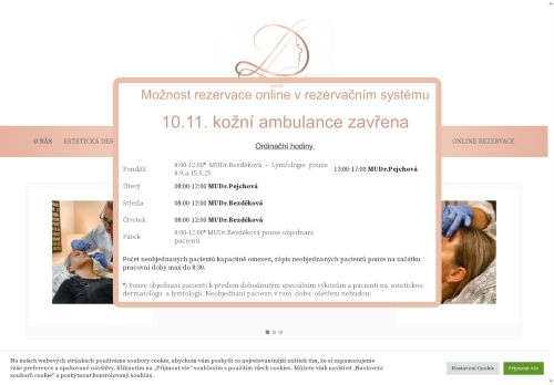 Zobrazit webové stránky Kožní ordinace - MUDr. Lucie Bezděková