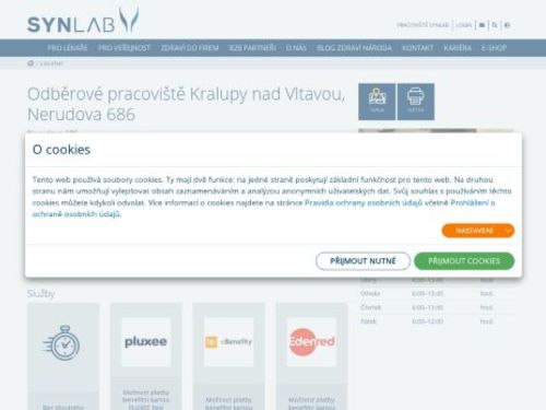 SYNLAB - odběrové pracoviště Kralupy nad Vltavou (ul. Nerudova)