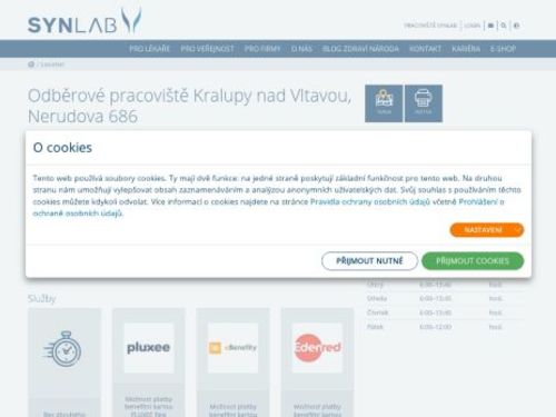 SYNLAB - odběrové pracoviště Kralupy nad Vltavou (ul. Nerudova)