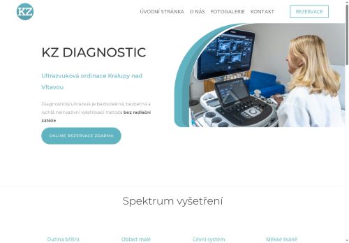 Zobrazit webové stránky Sonografická ambulance (ultrazvuk) - KZ Diagnostic