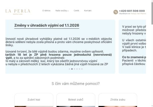 Zobrazit webové stránky Stomatologie - La Perla Dental Clinic