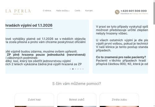 Zobrazit webové stránky Stomatologie - La Perla Dental Clinic