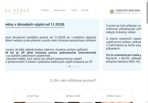 Zobrazit webové stránky Stomatologie - La Perla Dental Clinic